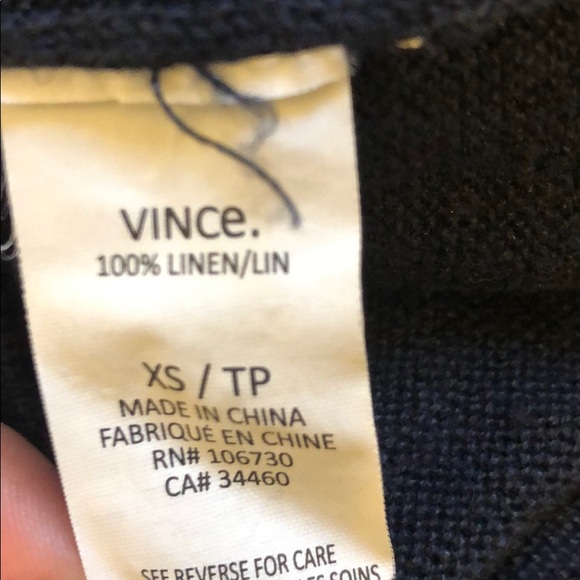 New Vince linen striped see through sheer pullover - Picture 11 of 11